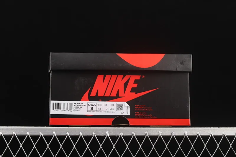 All categories Air Jordan Jordan series basketball shoes Air Jordan 1 High L version Air Jordan 1 High OG "Stage Haze" AJ1 Joe 1 black and gray toe 555088-108